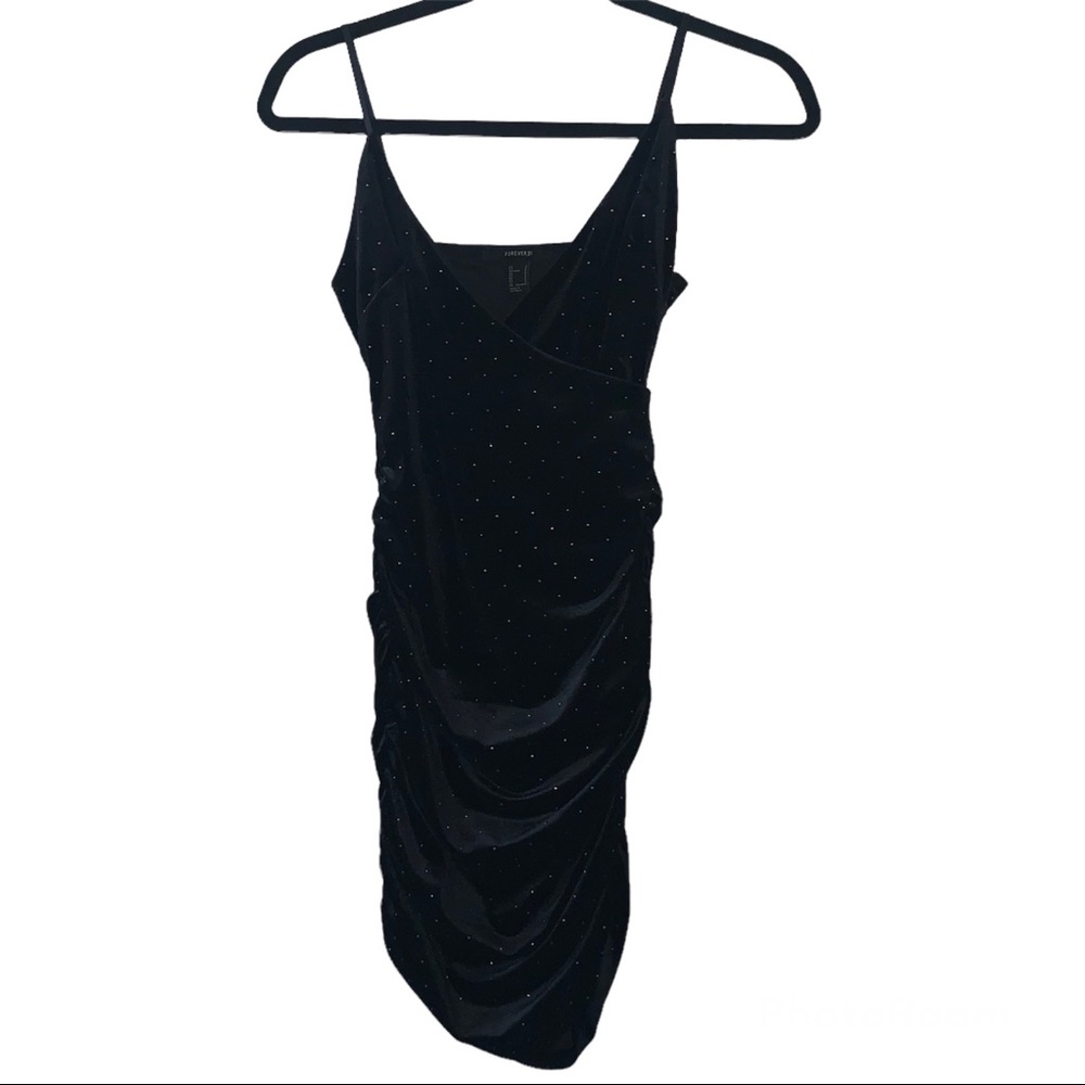 Black Forever 21 Dress with metallic rainbow beads